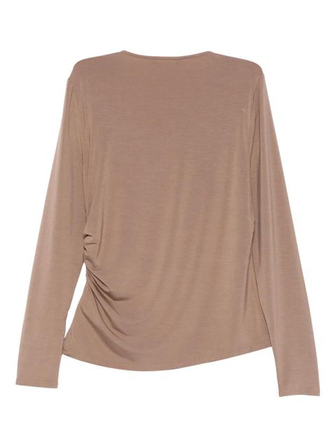 Lauren Ralph Lauren draped-detail long-sleeve top - Neutrals - zdjęcie produktu nr 2