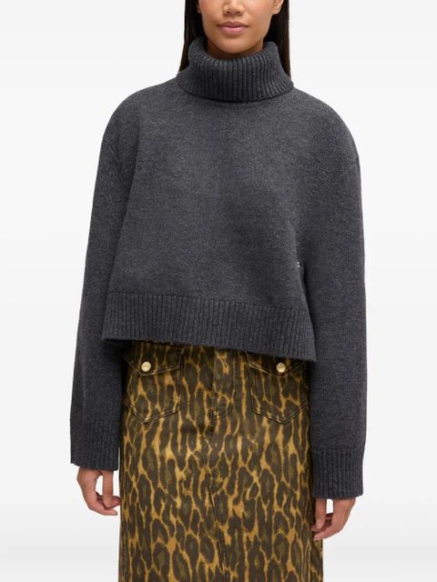 GANNI turtleneck sweater - Grey