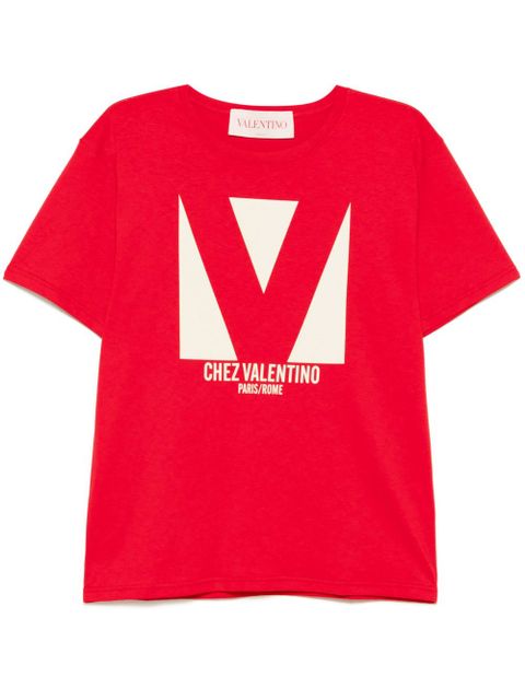 Valentino Garavani logo-print T-shirt - Red - zdjęcie produktu nr 1