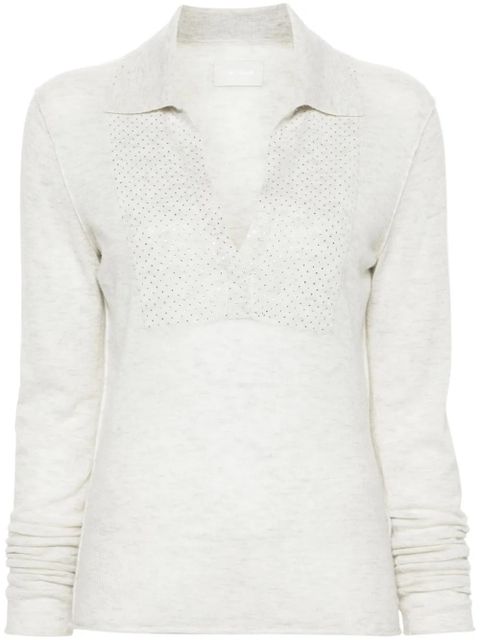 Zadig&Voltaire Sally rhinestone-embellished cashmere jumper - Neutrals - zdjęcie produktu nr 1