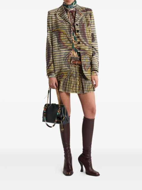 ETRO floral-print turtleneck blouse - Green