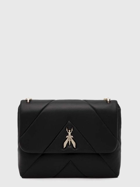 Patrizia Pepe torebka skórzana kolor czarny CBA302 L006