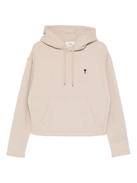 AMI Paris drawstring embroidered hoodie - Neutrals - zdjęcie produktu nr 1
