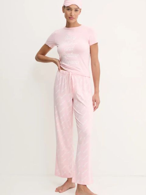 Juicy Couture piżama JUICY WISHES SHORTSLEEVE PYJAMA SET damska kolor różowy JCLPJ125663