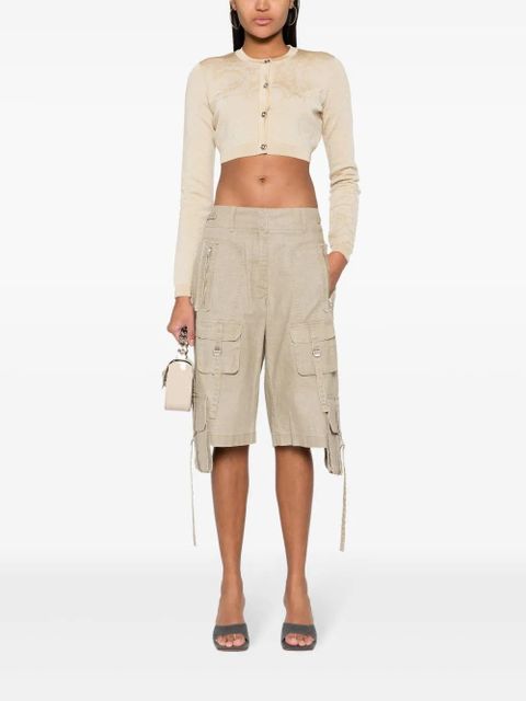 Versace Barocco lurex cropped cardigan - Neutrals - zdjęcie produktu nr 2