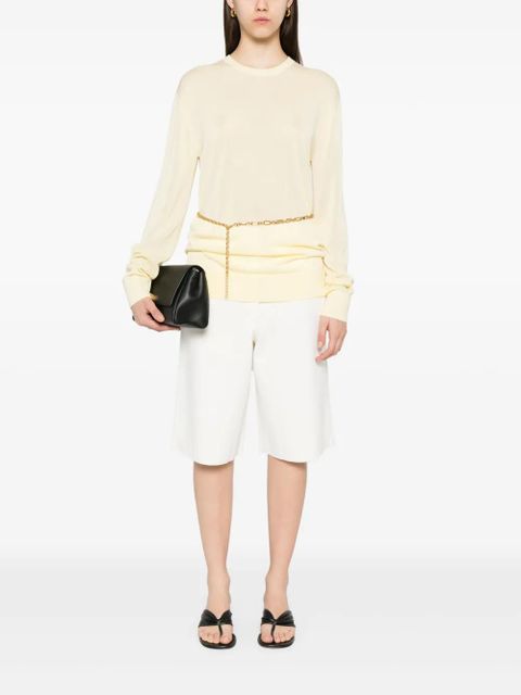 TOTEME fine-knit shorts - White