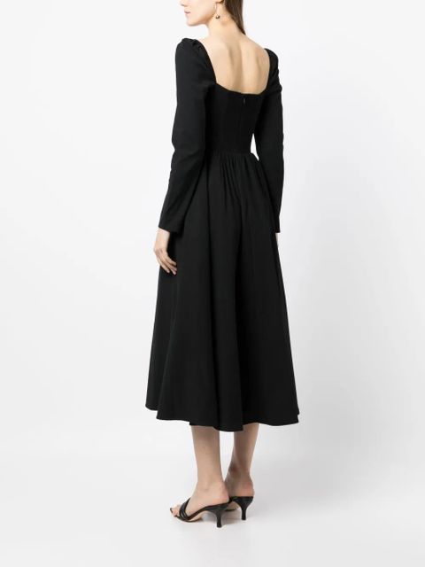 Reformation Elly square-neck midi dress - Black