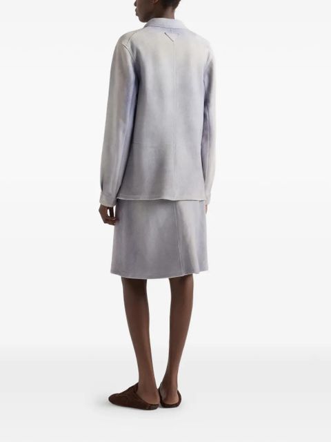 Prada suede caban jacket - Blue