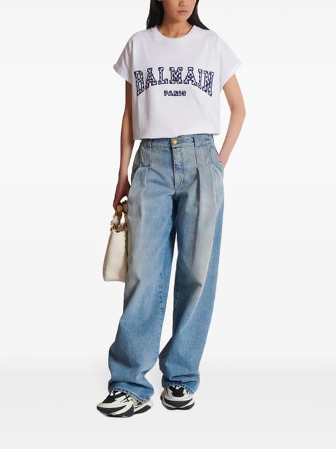 Balmain gingham Paris T-shirt - White - zdjęcie produktu nr 2