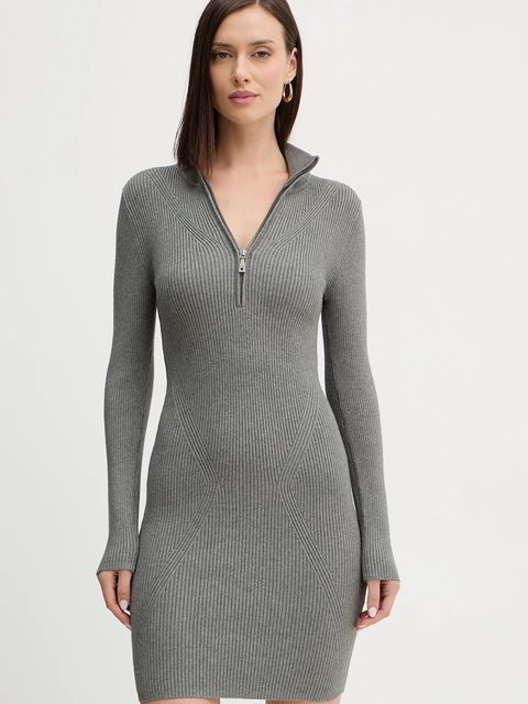 Guess sukienka HARLEY kolor szary mini dopasowana W5BK45 Z0572 - zdjęcie produktu nr 1