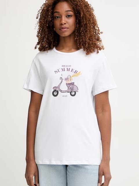 Liu Jo T-shirt damski bawełniany - zdjęcie produktu nr 1