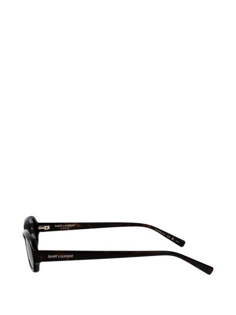 Saint Laurent Eyewear Erin rectangle-frame sunglasses - Brown