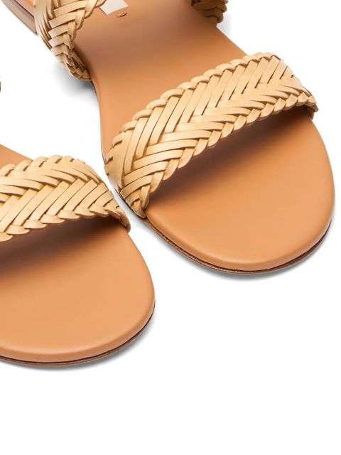Casadei Kenya braided flat sandals - Neutrals