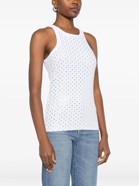 PINKO embellished sleeveless top - White
