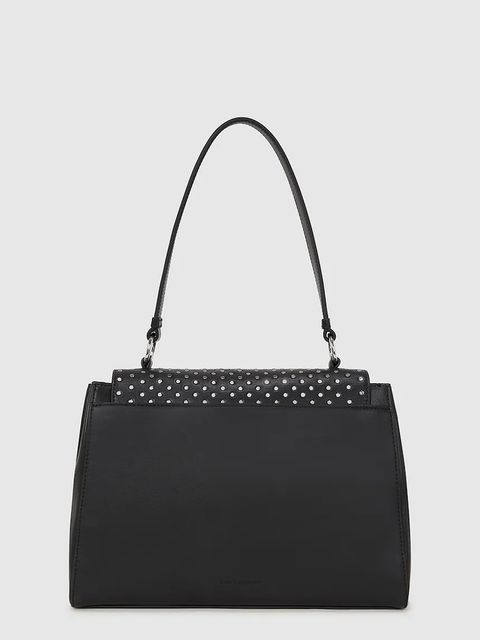 Karl Lagerfeld torebka skórzana kolor czarny A4W30086