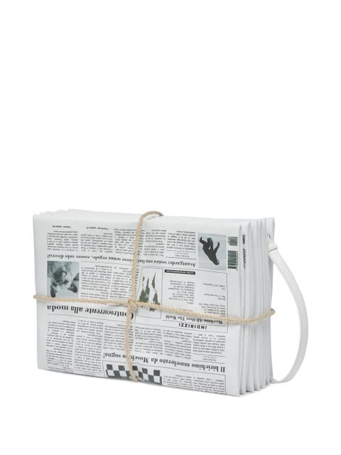 Moschino newspaper-print clutch bag - White - zdjęcie produktu nr 2
