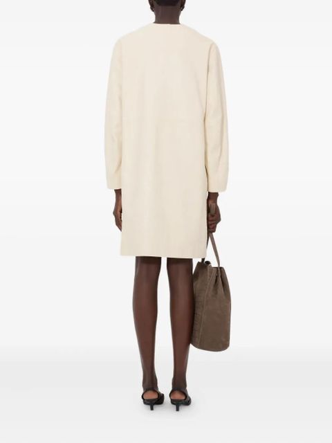 LouLou de Saison single-breasted collarless coat - Neutrals