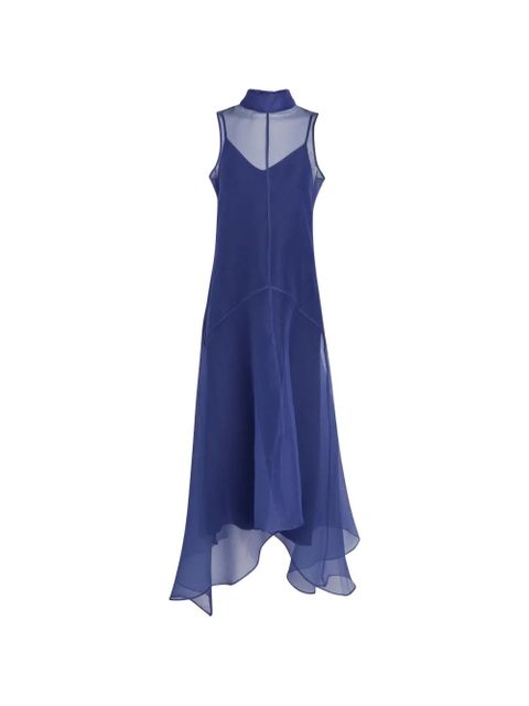 STAUD sheer panel midi dress - Blue - zdjęcie produktu nr 1