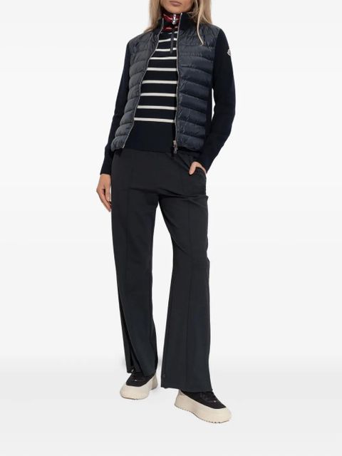Moncler high-neck striped jumper - Black