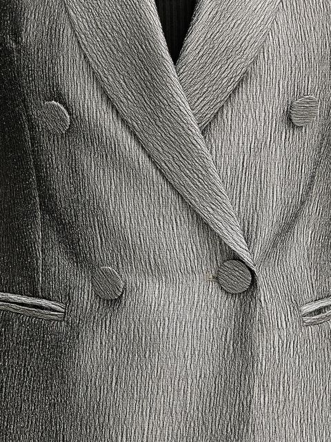 Pedro del Hierro marynarka kolor srebrny dwurzędowa gładka 6752174