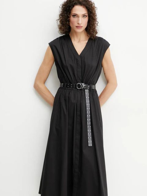 MICHAEL Michael Kors sukienka kolor czarny mini rozkloszowana MS5830KF4C