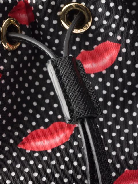 Prada Re-Nylon polka-dot pouch - Black