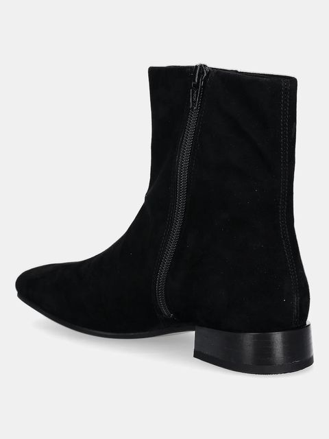 Vagabond Shoemakers botki zamszowe MONA damskie kolor czarny na płaskim obcasie 5955-040-20