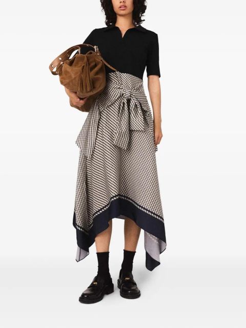 Maje printed two-tone dress - Black - zdjęcie produktu nr 2