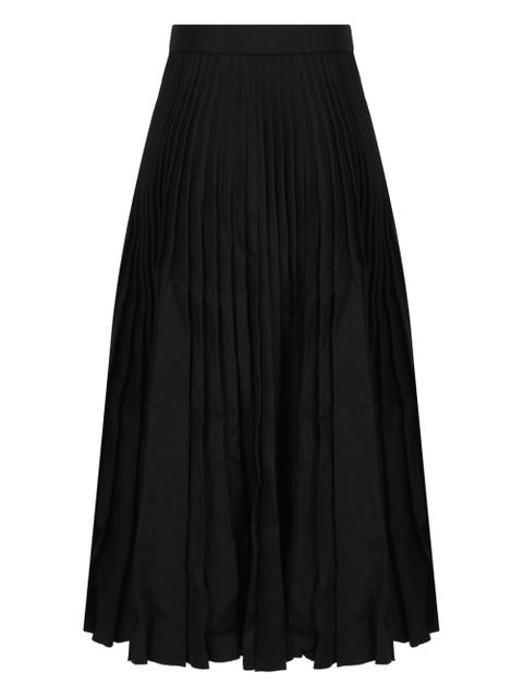 Balenciaga creased wool pleated skirt - Black