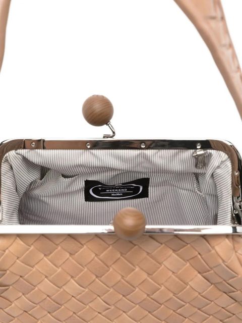 Weekend Max Mara Pasticcino woven leather clasp shoulder bag - Brown
