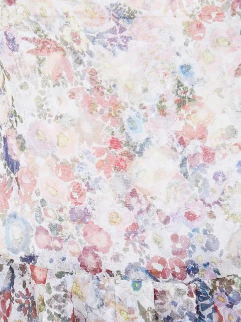 KHAITE Amello floral open-back dress - Neutrals