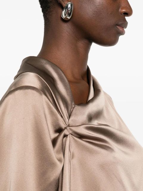 Max Mara silk-satin blouse - 002 NEUTRO
