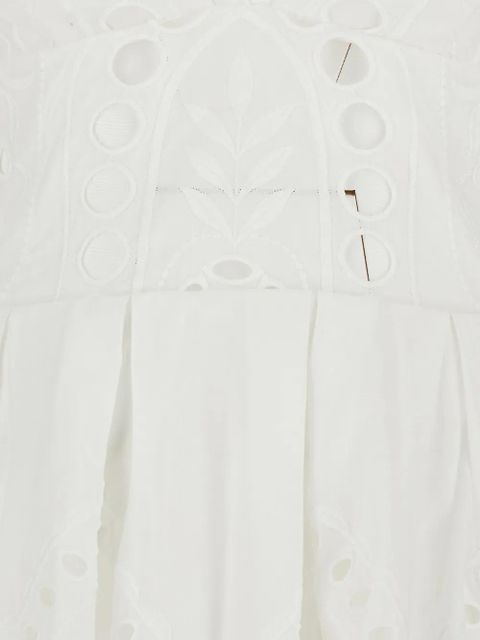 Charo Ruiz Ibiza Nix scallop-trim eyelet dress - White - zdjęcie produktu nr 2