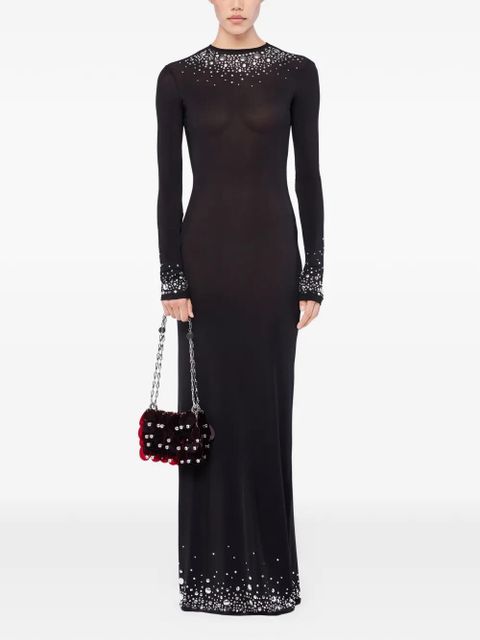 Rabanne hotfix-embellishment maxi dress - Black - zdjęcie produktu nr 2