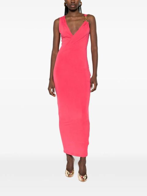 Balmain draped-effect sleeveless dress - Pink - zdjęcie produktu nr 2