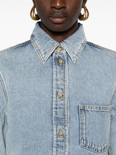 TOTEME classic-collar denim shirt - Blue - zdjęcie produktu nr 2