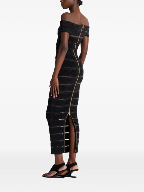 Balmain knit bodycon midi dress - Black
