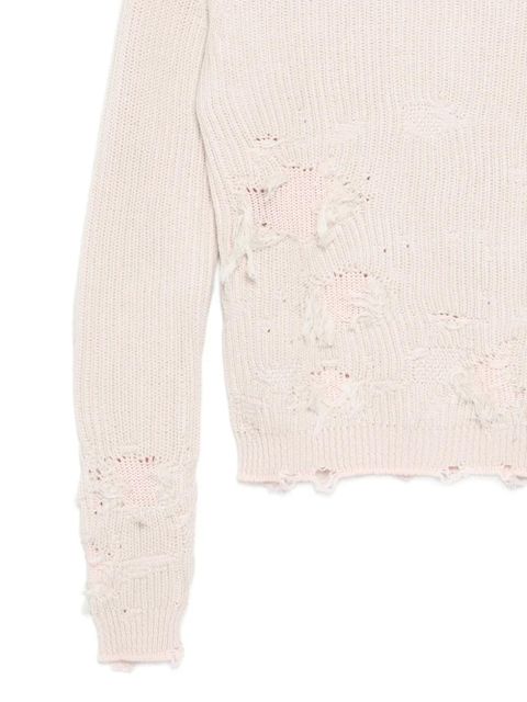 MM6 Maison Margiela distressed sweater - Pink