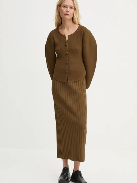 By Malene Birger kardigan FRANCINAS damski kolor zielony Q72575003