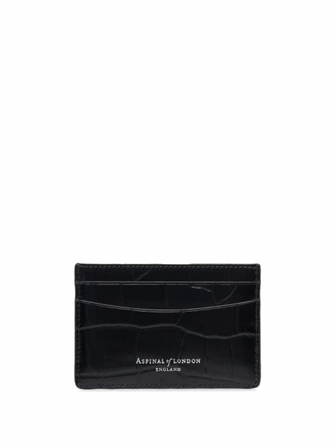 Aspinal Of London croc-effect card holder - Black - zdjęcie produktu nr 2