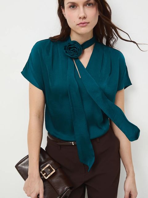 Medicine bluzka damska kolor zielony gładka - zdjęcie produktu nr 1