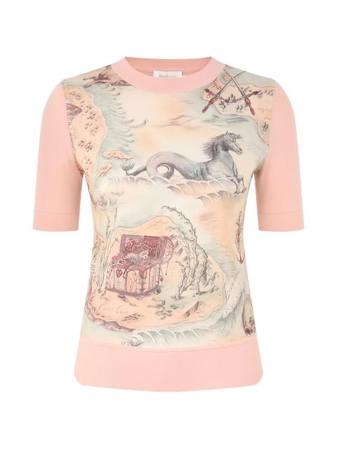 ZIMMERMANN Rebellion print short-sleeve T-shirt - Pink - zdjęcie produktu nr 1
