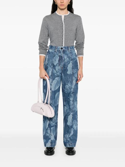 Maje rhinestone-embellished cardigan - Grey