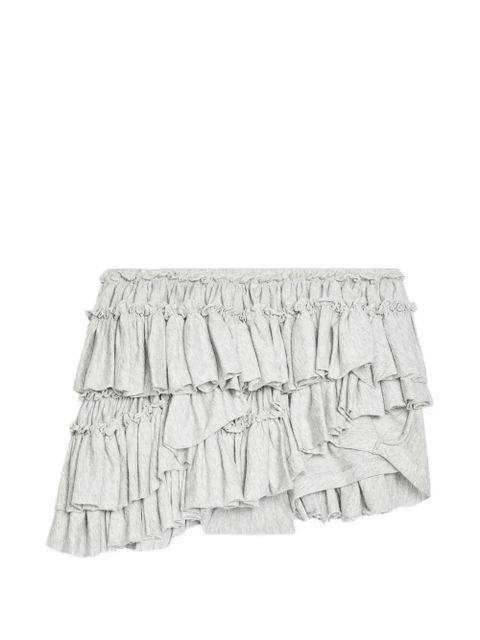 DRIES VAN NOTEN ruffled shorts - Grey - zdjęcie produktu nr 1