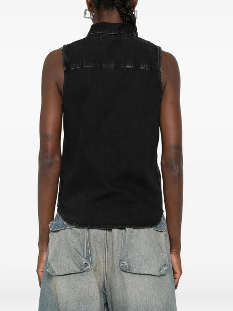 Diesel sleeveless denim shirt - Black