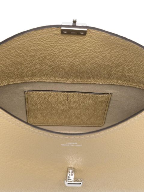 TOTEME T-Lock leather clutch bag - Green