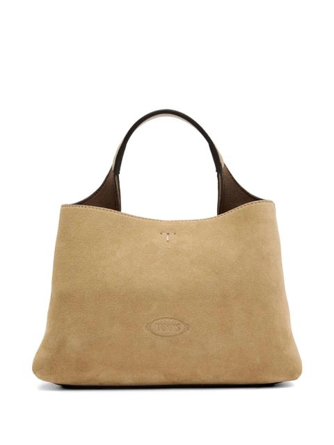 Tod's debossed-logo suede shoulder bag - Brown - zdjęcie produktu nr 2
