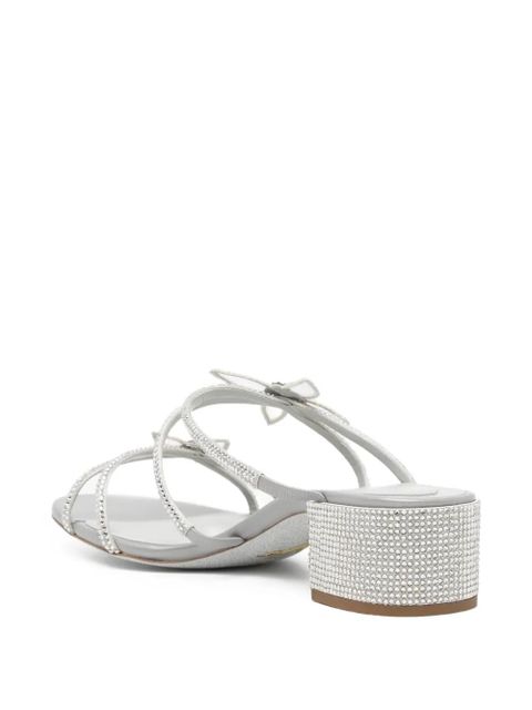 René Caovilla 40mm crystal-embellished sandals - Silver