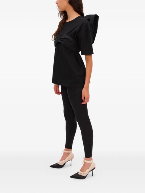 AREA taffeta-knot T-shirt - Black