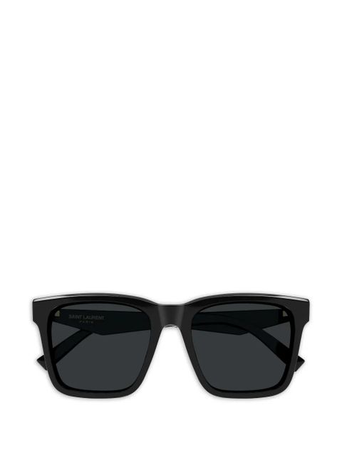 Saint Laurent Eyewear square-frame logo-detail sunglasses - Black - zdjęcie produktu nr 1